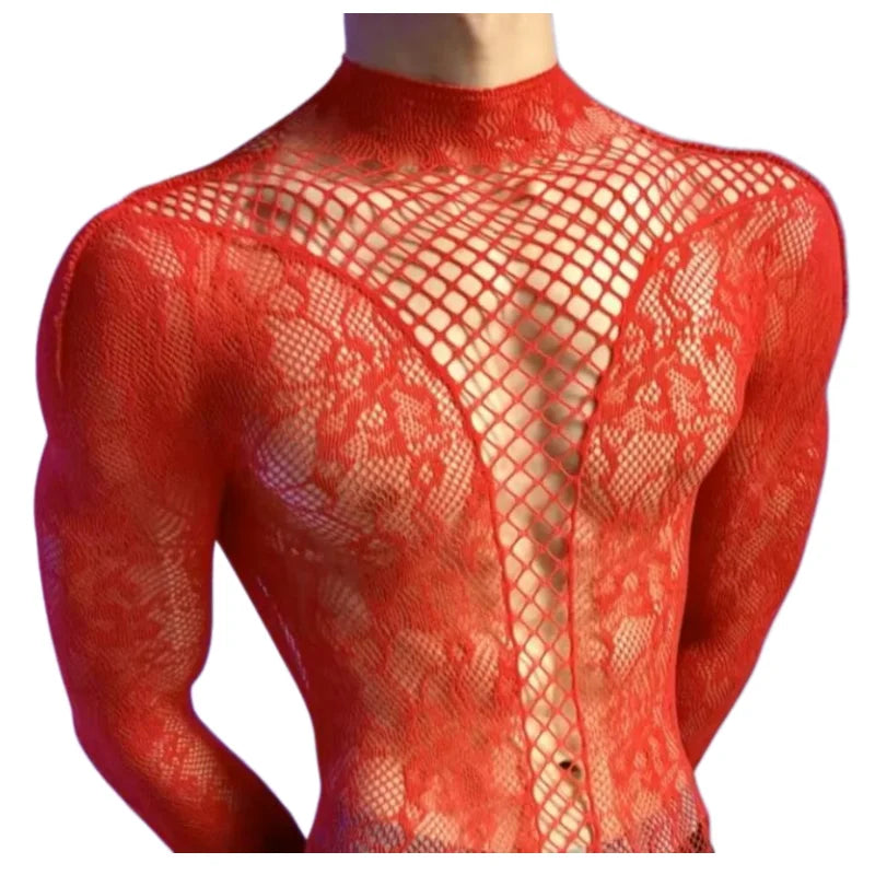 *Dangerously Sheer Lace Bodysuit