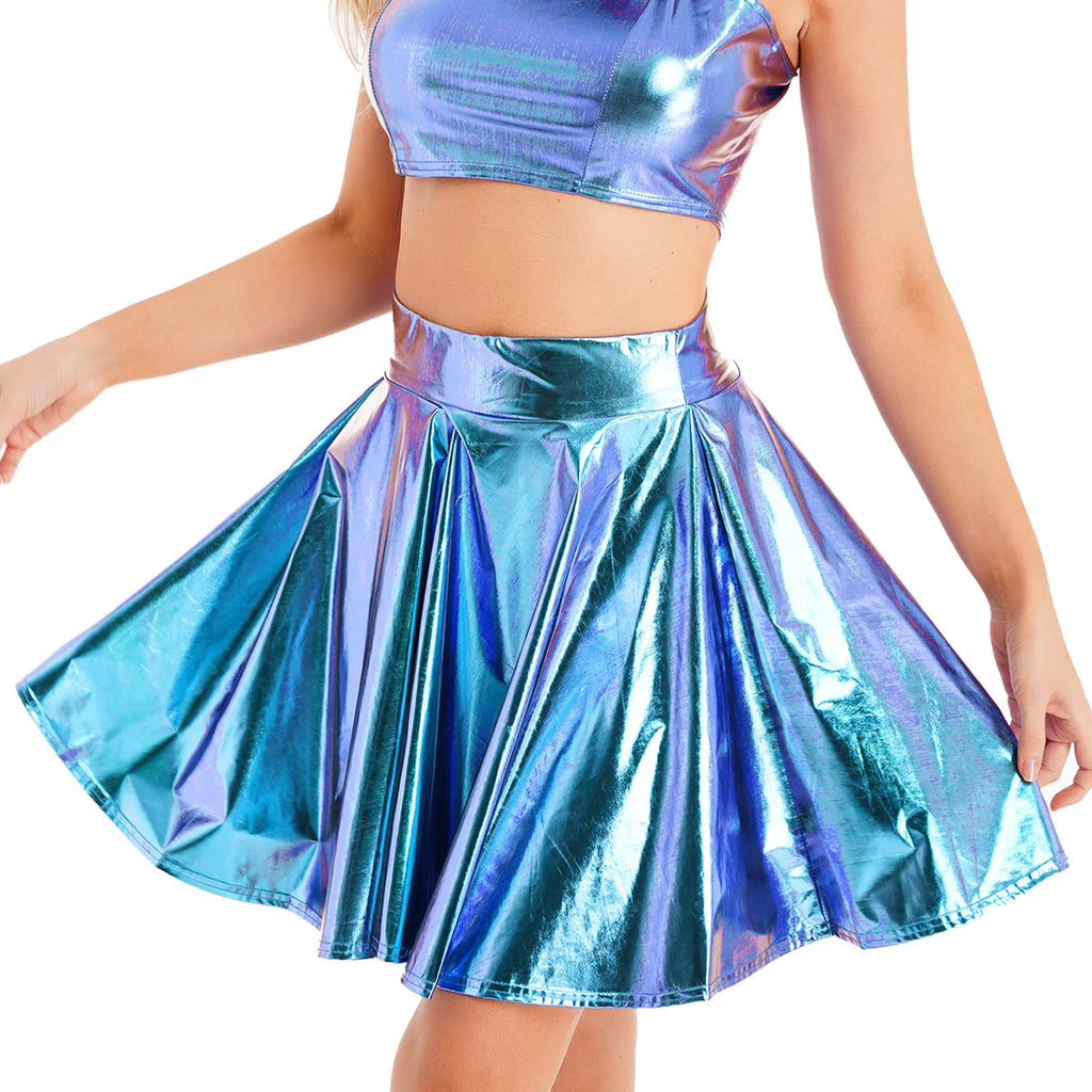 Metallic Queer Mini Skirt