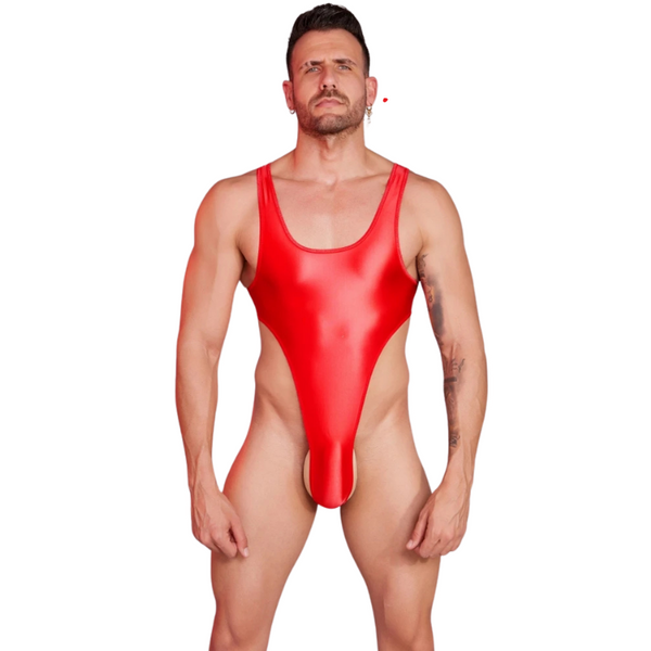 Smooth Stretch Glossy Male Playsuit