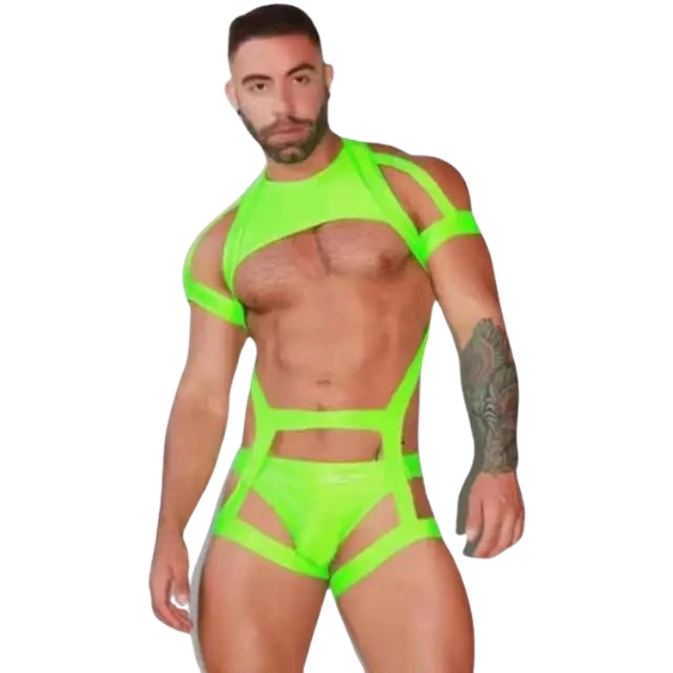 Solo Gogo Sensation: Fluorescent Vest and Briefs Set