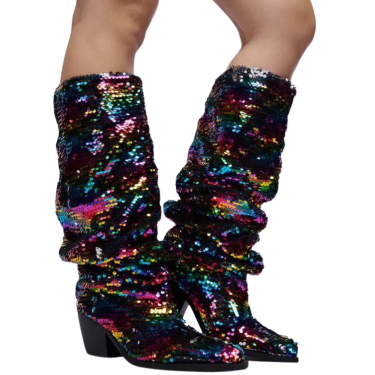 Stage Sensation Bling Sequin Boots