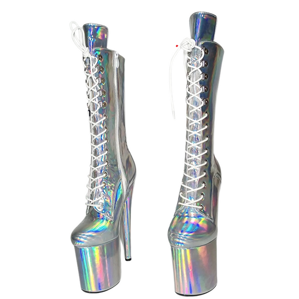 Stand Out Holographic Platform Heels