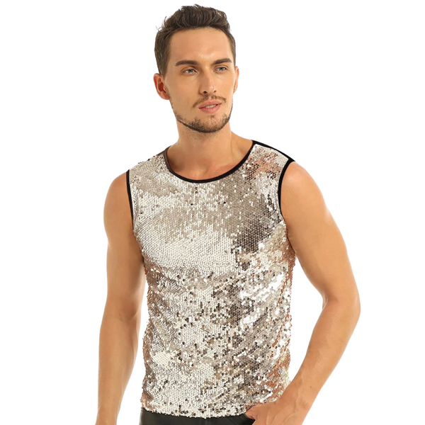 Black Gold Studio 64 Shimmer Tank Top by Out Of Stock sold by Queer In The World: The Shop - LGBT Merch Fashion