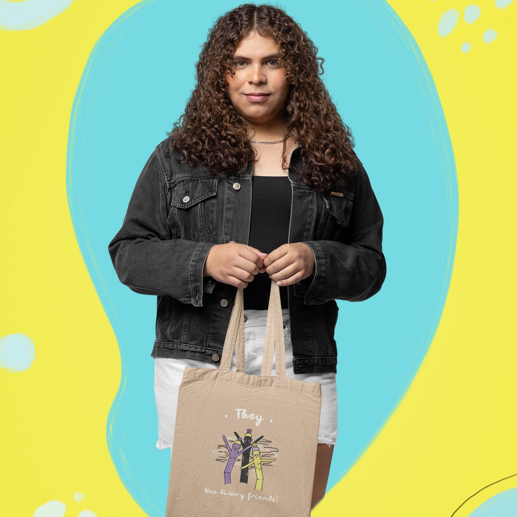  They Non-Binary Friends Eco Tote Bag by Queer In The World Originals sold by Queer In The World: The Shop - LGBT Merch Fashion