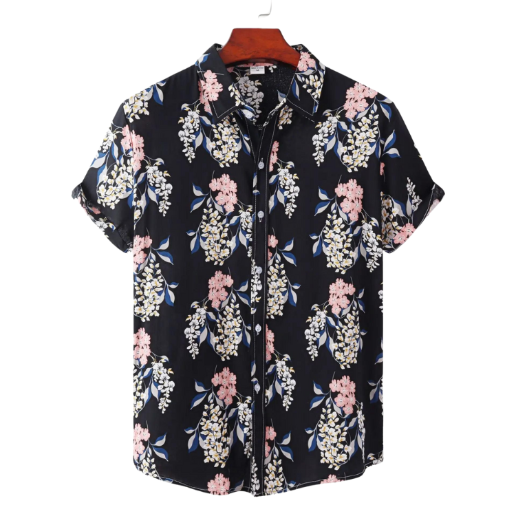 Black Tropical Vibes Short Sleeve Shirts by Out Of Stock sold by Queer In The World: The Shop - LGBT Merch Fashion