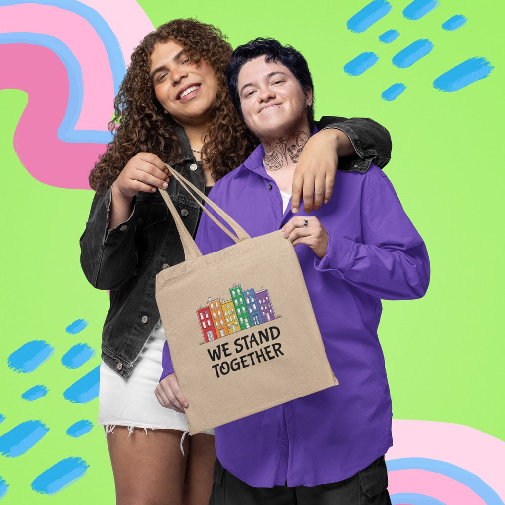  We Stand Together Eco Tote Bag by Queer In The World Originals sold by Queer In The World: The Shop - LGBT Merch Fashion