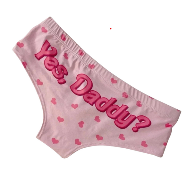 Yes, Daddy? Flirty Pink Love Briefs