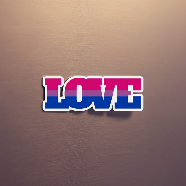 Bisexual Love Magnet with bold 