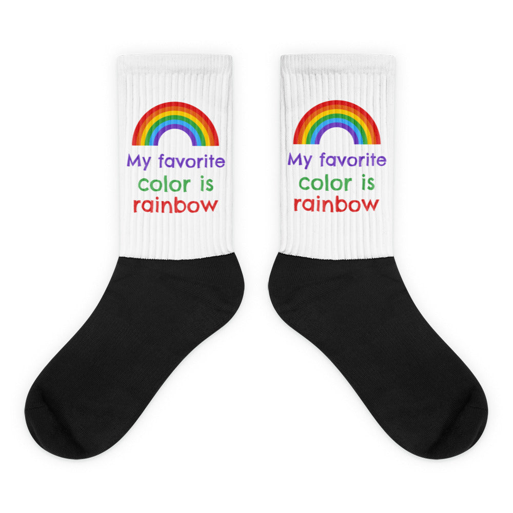 My Favorite Colour Is Rainbow Socks