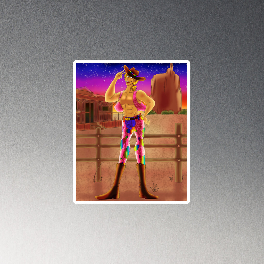 Gay Cowboy at Sunset Magnet