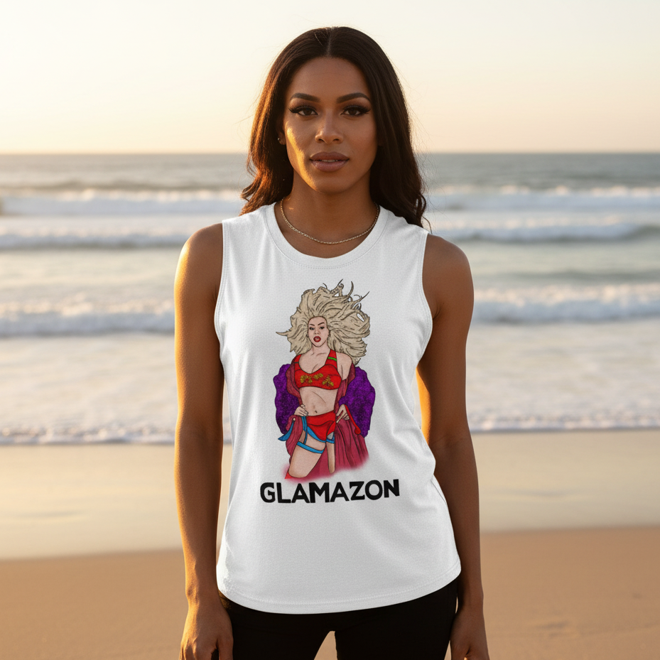 Glamazon Muscle Top, relaxed unisex tank in soft fabric
