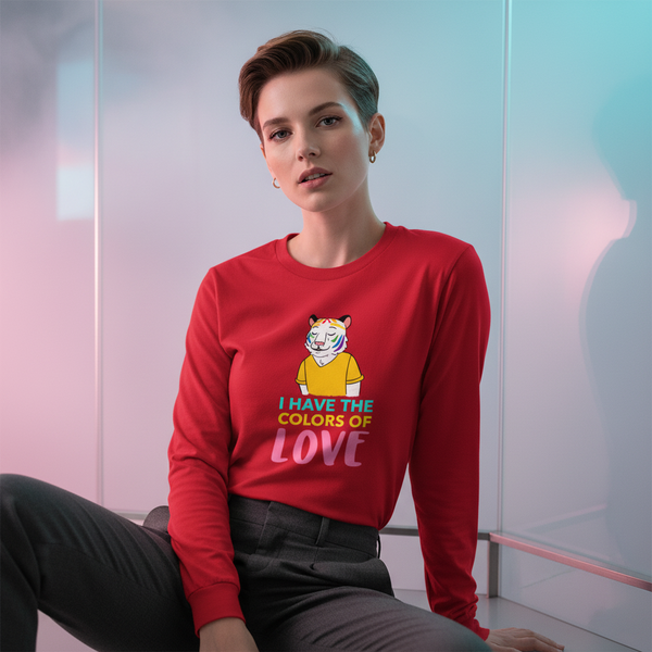 Unisex long sleeve tee says 