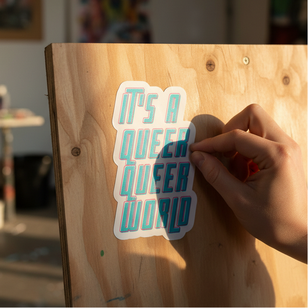 Bubble-free vinyl sticker reading 