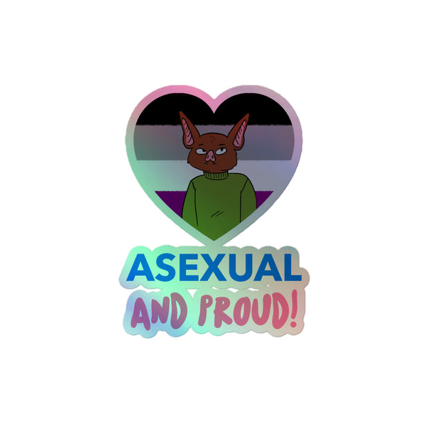 Asexual And Proud Holographic Stickers