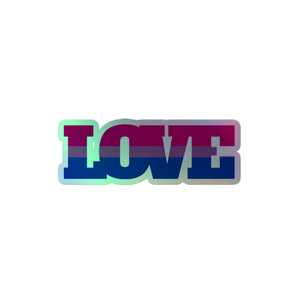 Bisexual Love Holographic Stickers