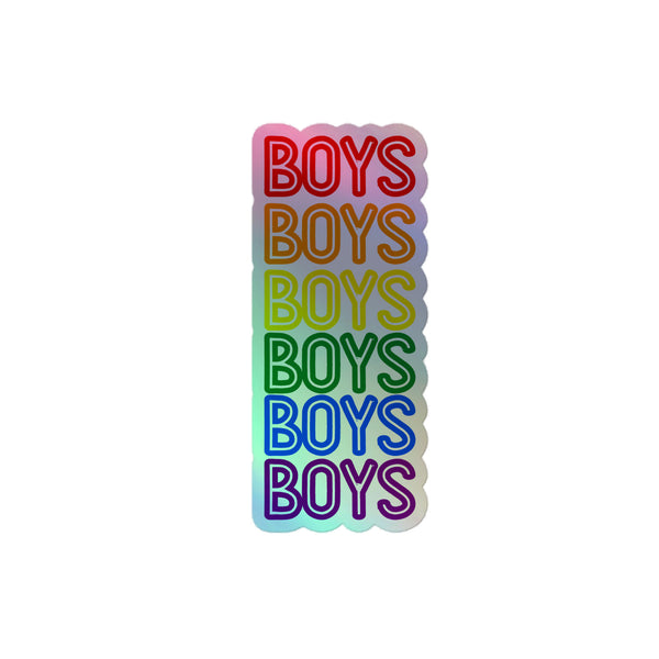 Boys Boys Boys Holographic Stickers