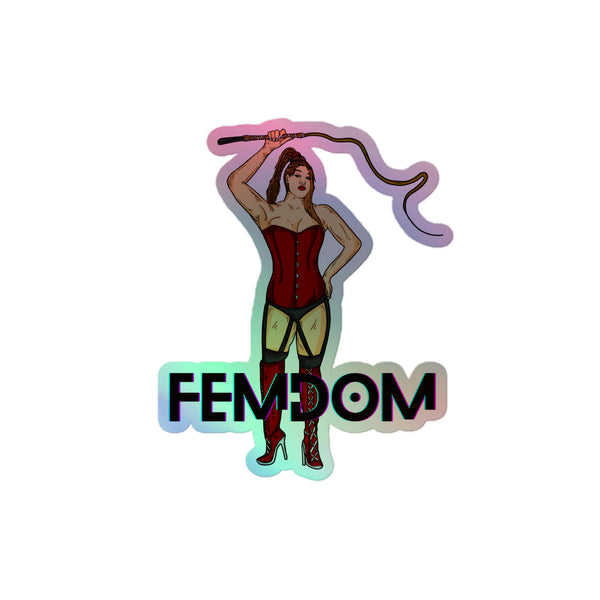 Femdom Holographic Stickers