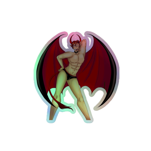 Gay Devil Holographic Stickers