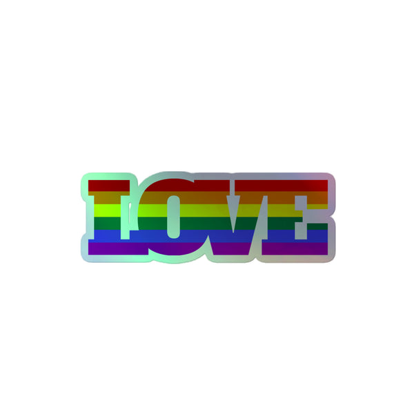 Gay Love Holographic Stickers