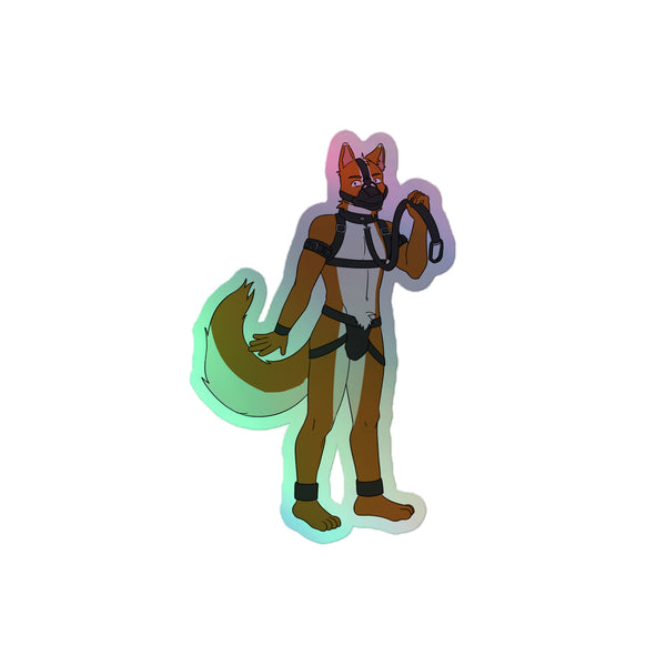 Gay Pup Holographic Stickers