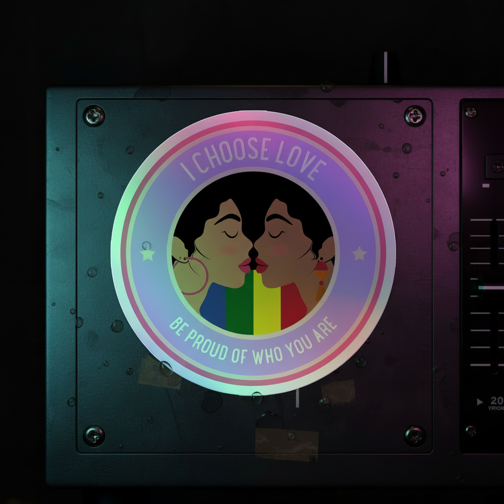 I Choose Love Holographic Stickers