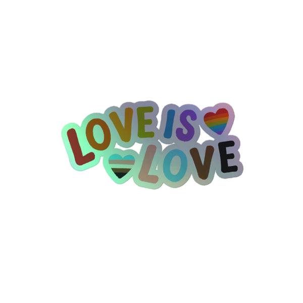 Love Is Love  LGBTQ Holographic Stickers