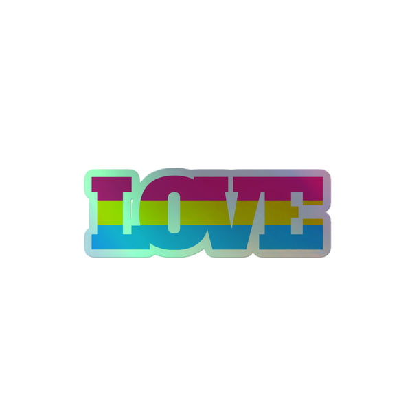 Pansexual Love Holographic Stickers
