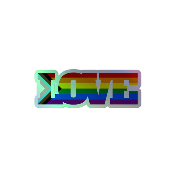 Progress  LGBT Love Holographic Stickers