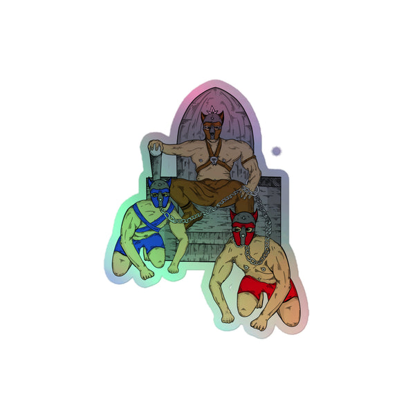 Pup Play Holographic Stickers