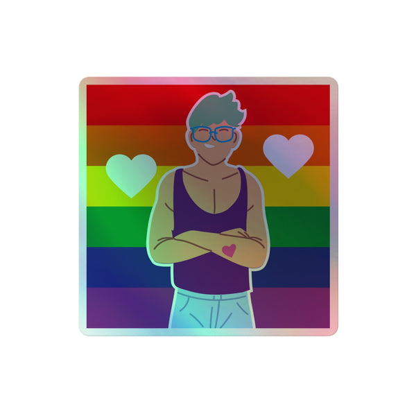 Queer Love Holographic Stickers