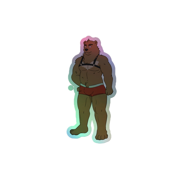 Gay Bear Holographic Stickers