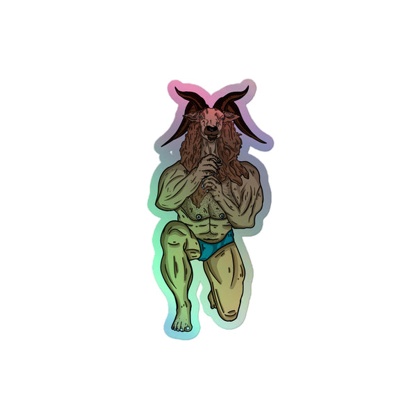 Throat Goat Holographic Stickers