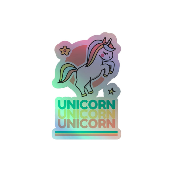 Unicorn Unicorn Unicorn Holographic Stickers