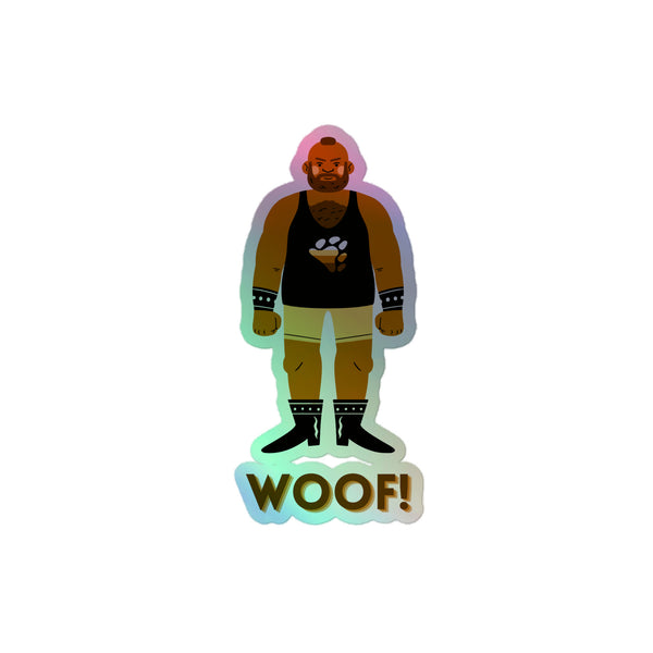 Woof! Gay Bear Holographic Stickers