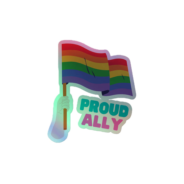 Proud Ally Holographic Stickers