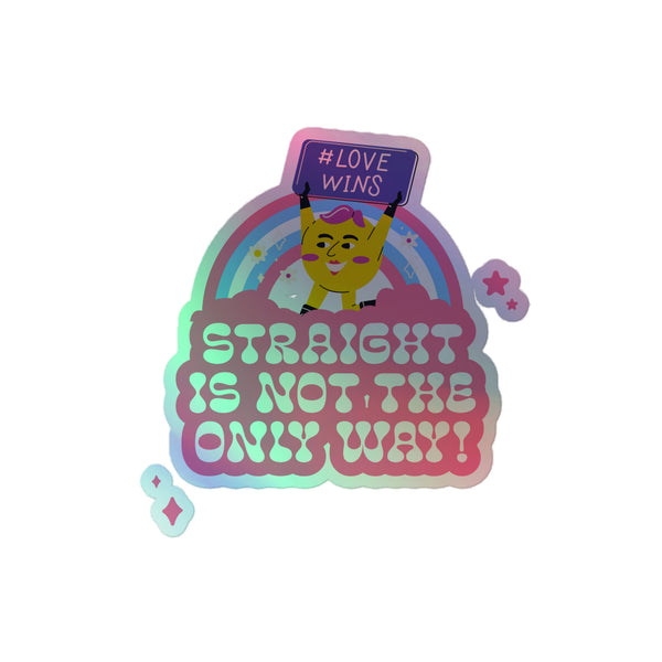 Straight Is Not The Only Way! Holographic Stickers