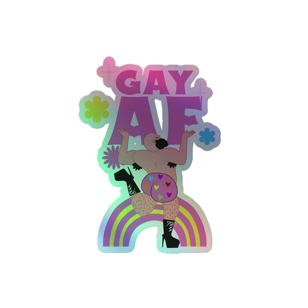 Gay AF Holographic Stickers