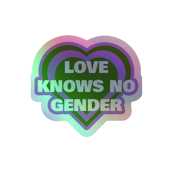 Love Knows No Gender Holographic Stickers