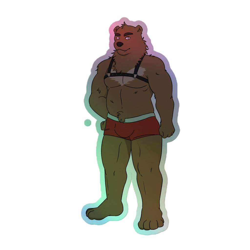 Gay Bear Holographic Stickers