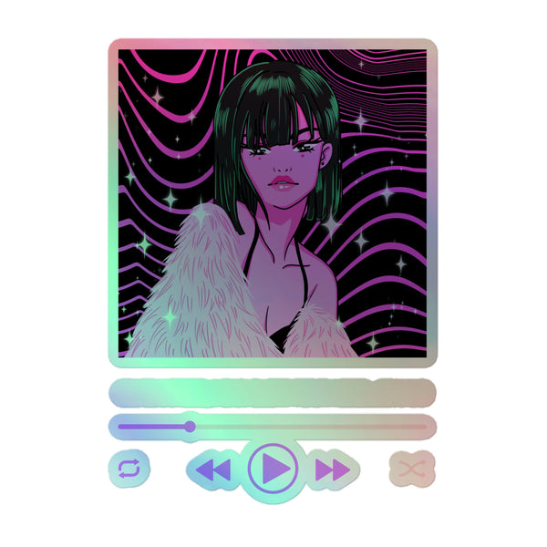 Guaranteed, I Can Blow Your Mind…Mwah! Holographic Stickers feature an electrifying 3D pattern on durable vinyl, embodying vibrant queer self-expression and pride with each shimmering rainbow reflection. Perfect for empowering, stylish indoor decor.