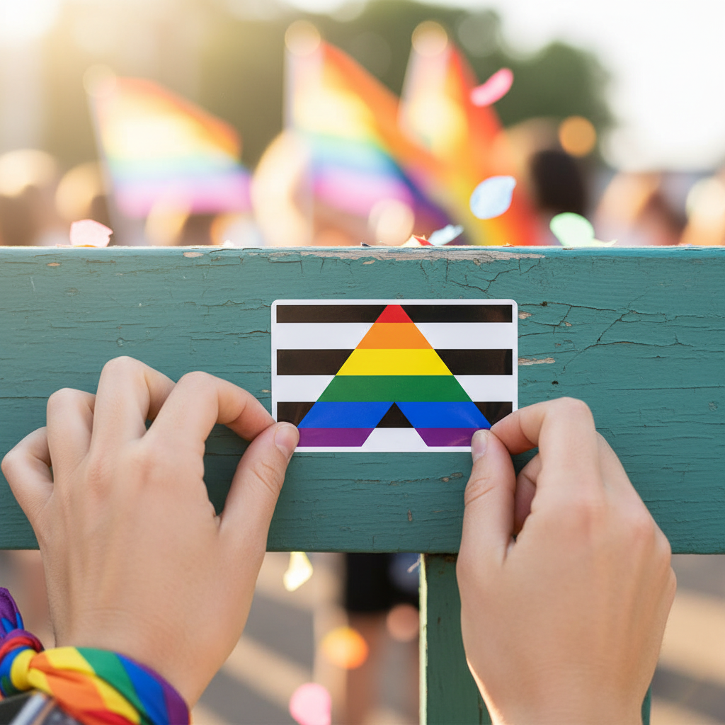 Straight Ally Bubble-Free Stickers