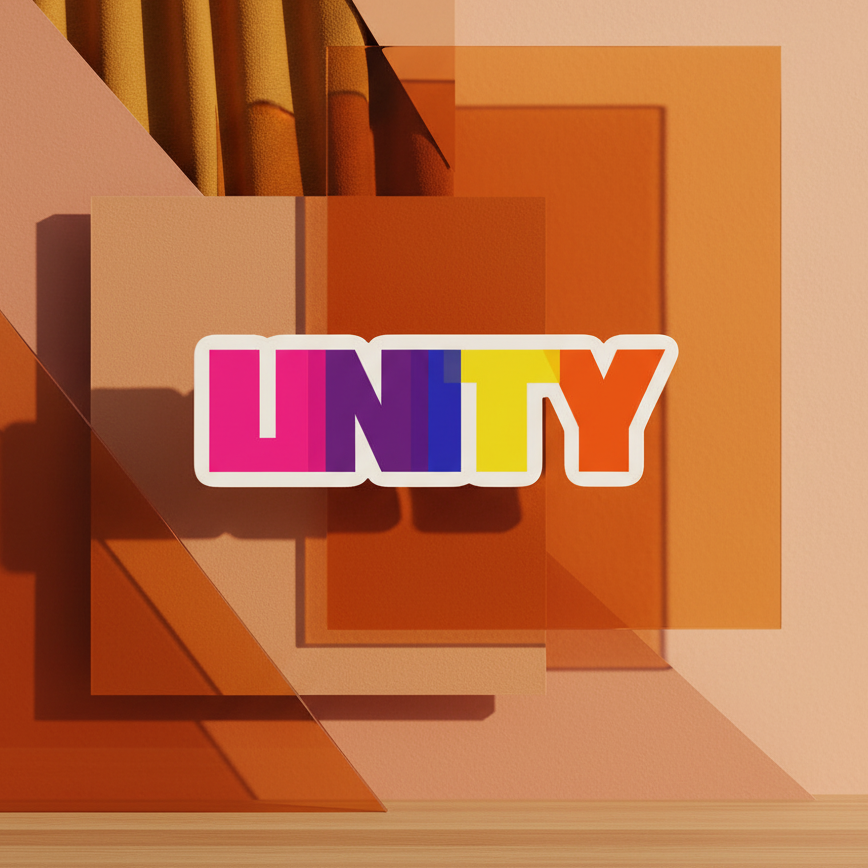 Unity Funky Sticker Unity Bubble-Free Stickers – Queer In The World: The Shop