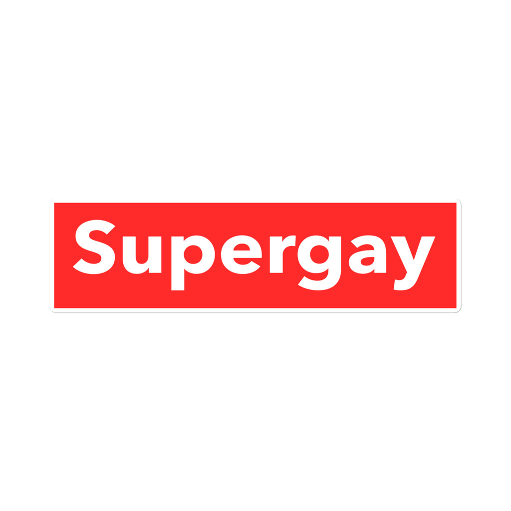 Supergay Bubble-Free stickers