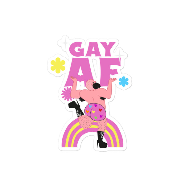 Gay AF Bubble-Free Stickers