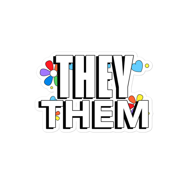 They / Them Bubble-Free Stickers