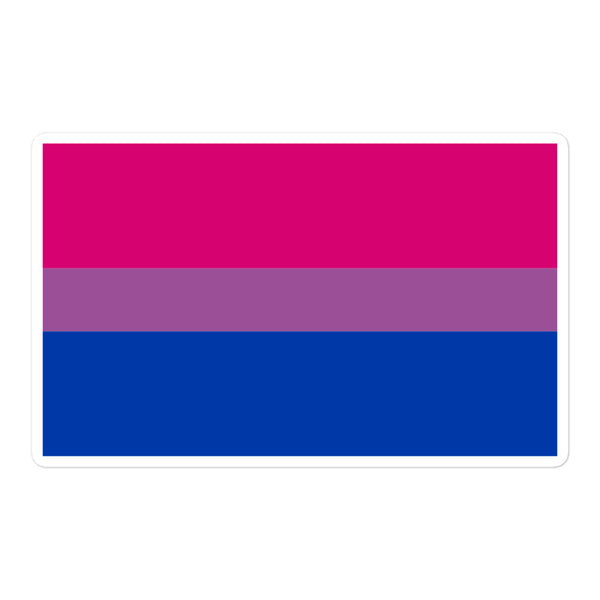 Bisexual Flag Bubble-Free Stickers showcase bold pink, lavender, and royal blue stripes, symbolizing queer pride. Crafted from durable, high-opacity vinyl, they celebrate visibility and self-expression with vibrant, bubble-free application.