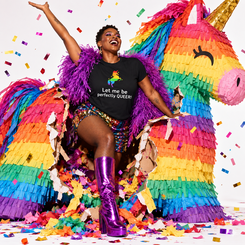 Let Me Be Perfectly Queer T-Shirt — Camp Spectacle ARTPOP editorial