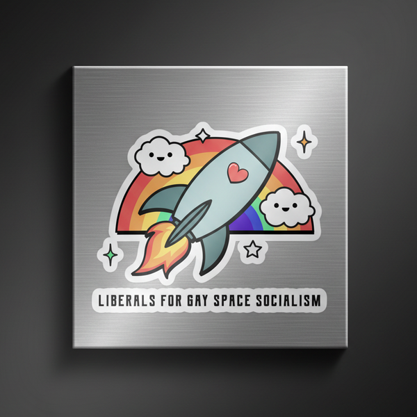 Bubble-free vinyl sticker with bold 