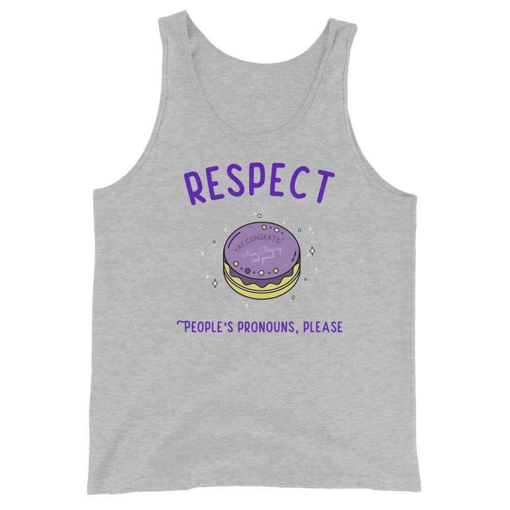 Respect People's Pronouns Please Unisex Tank Top