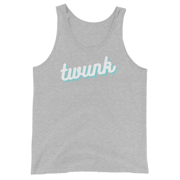 Unisex light gray tank top with 